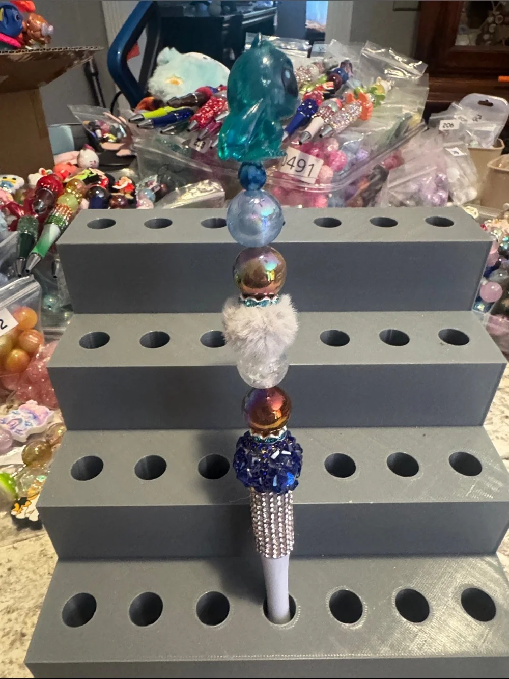 NWOT Disney Doorables Stitch Beaded Pen Handmade by Me